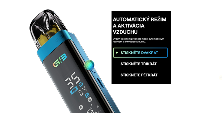 dômyselná regulácia prívodu vzduchu zaisťujúca skvelú dymivosť a autentickú chuť liquidu.