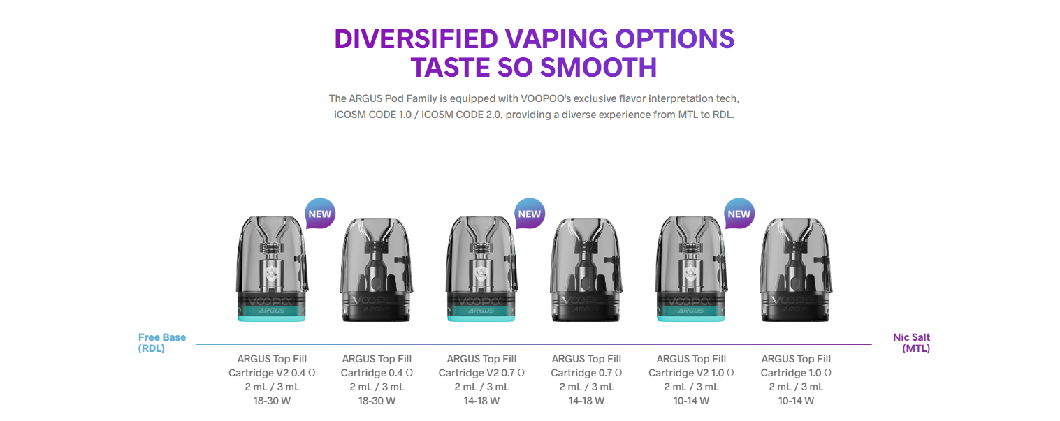 široký výber cartridge rôznych odporov - nozaj si vyberie každý