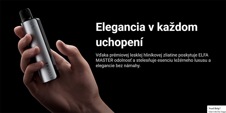 cigareta je veˇmi elegantná a pohodlne sa drží