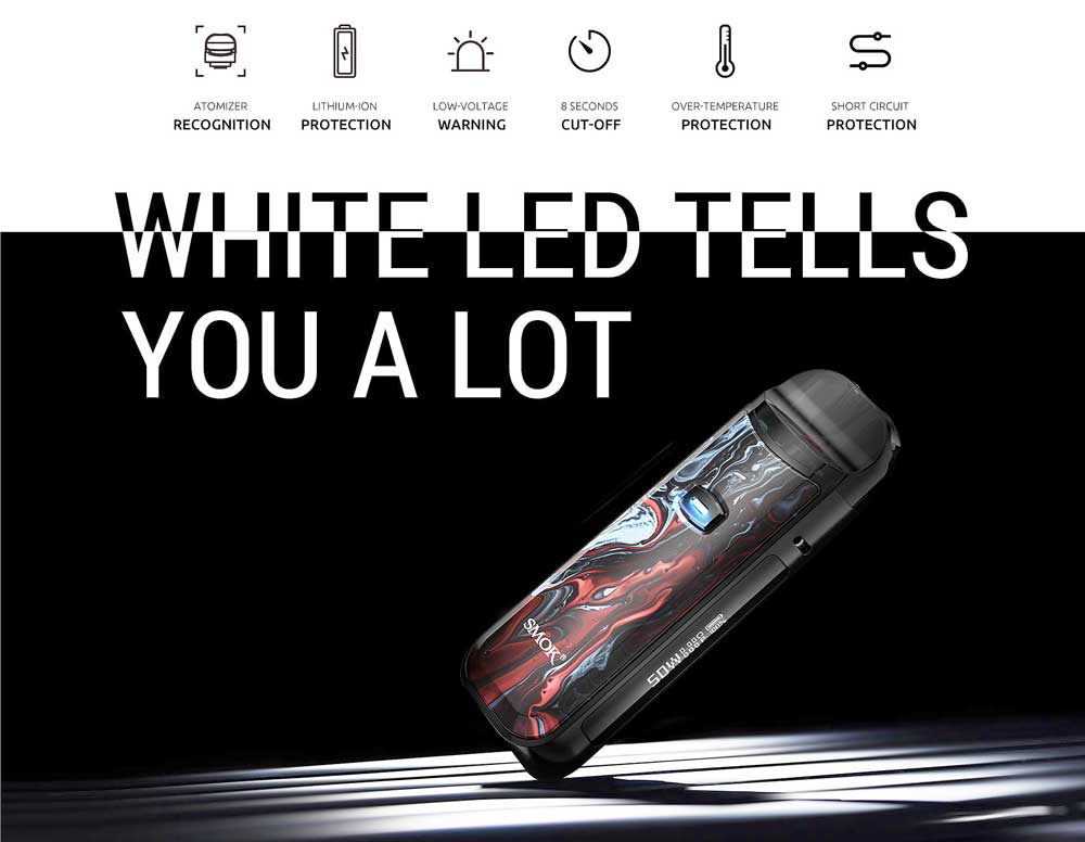 Smoktech NORD 50W 1 x 1800mAh - Black Red Marbling