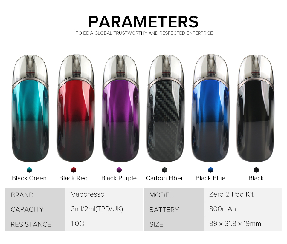 Vaporesso ZERO 2 800mAh Black blue