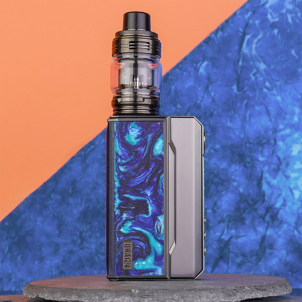VOOPOO DRAG 4 177W Grip 5,5ml Full Kit Gun Metal Ocean Blue 
