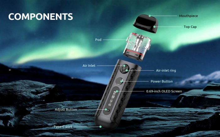 SMOK Novo 5 Pod sada 900mAh Silver Red Cobra 