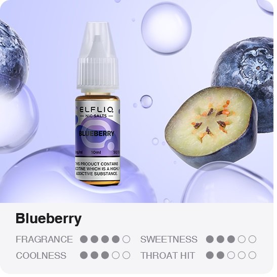 Liquid ELFLIQ Nic SALT Blueberry Sour Raspberry 10ml - 10mg