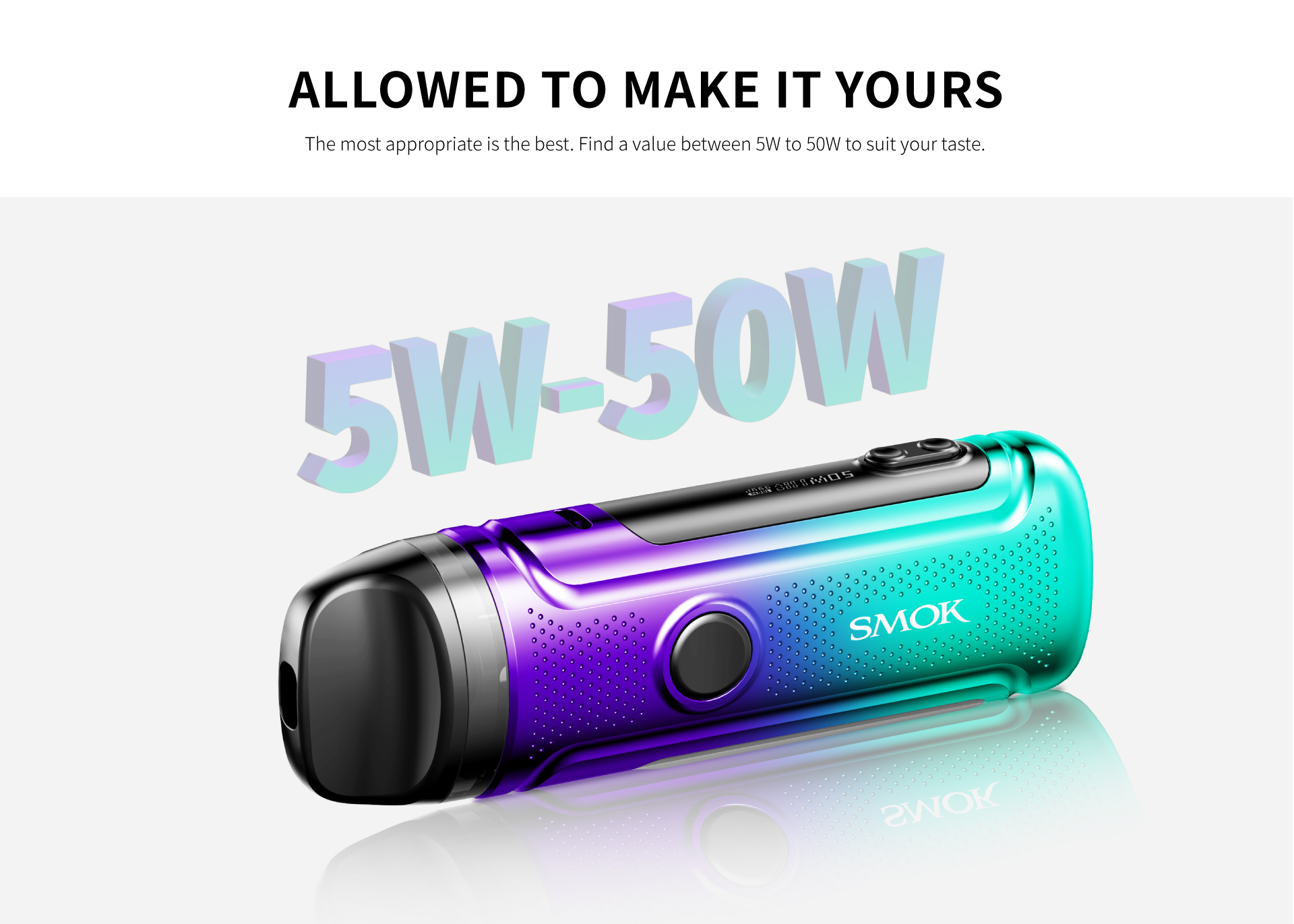 Smoktech NORD C 50W elektronická cigareta 1800mAh Cyan Purple 