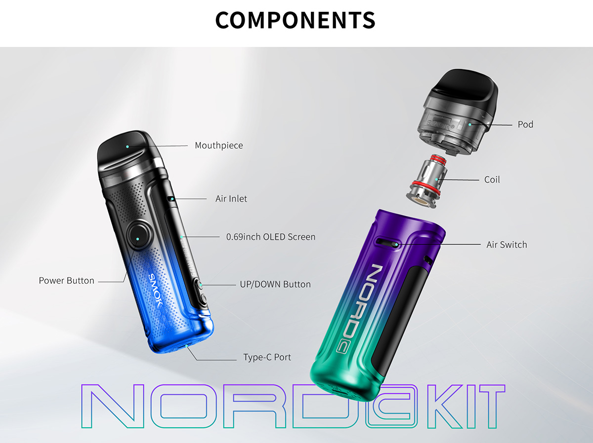 Smoktech NORD C 50W elektronická cigareta 1800mAh Pink Purple