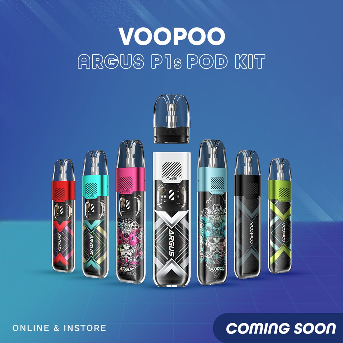 VOOPOO ARGUS P1S POD elektronická cigareta 800mAh Cyber Black 1 ks