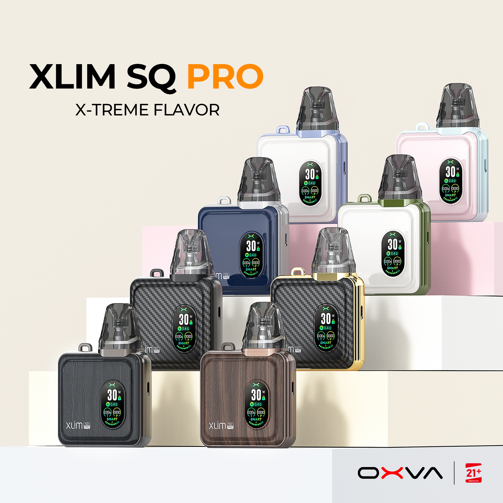 OXVA Xlim SQ Pro 1200mAh Gold Carbon 1ks 