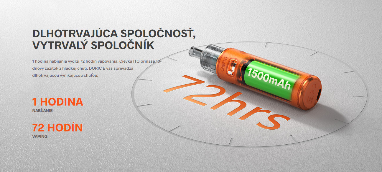 VOOPOO DORIC E Pod elektronická cigareta 1500mAh Classic Brown 1ks