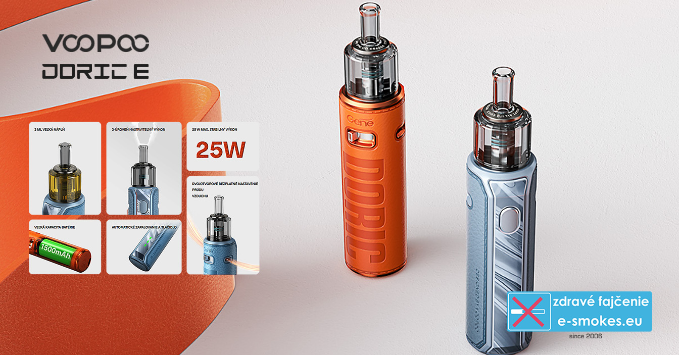 VOOPOO DORIC E Pod elektronická cigareta 1500mAh Cyan 1ks