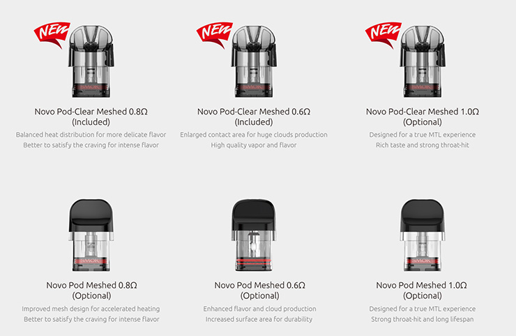 Smoktech NOVO cartridge Mesh 2,0ml 0,8ohm