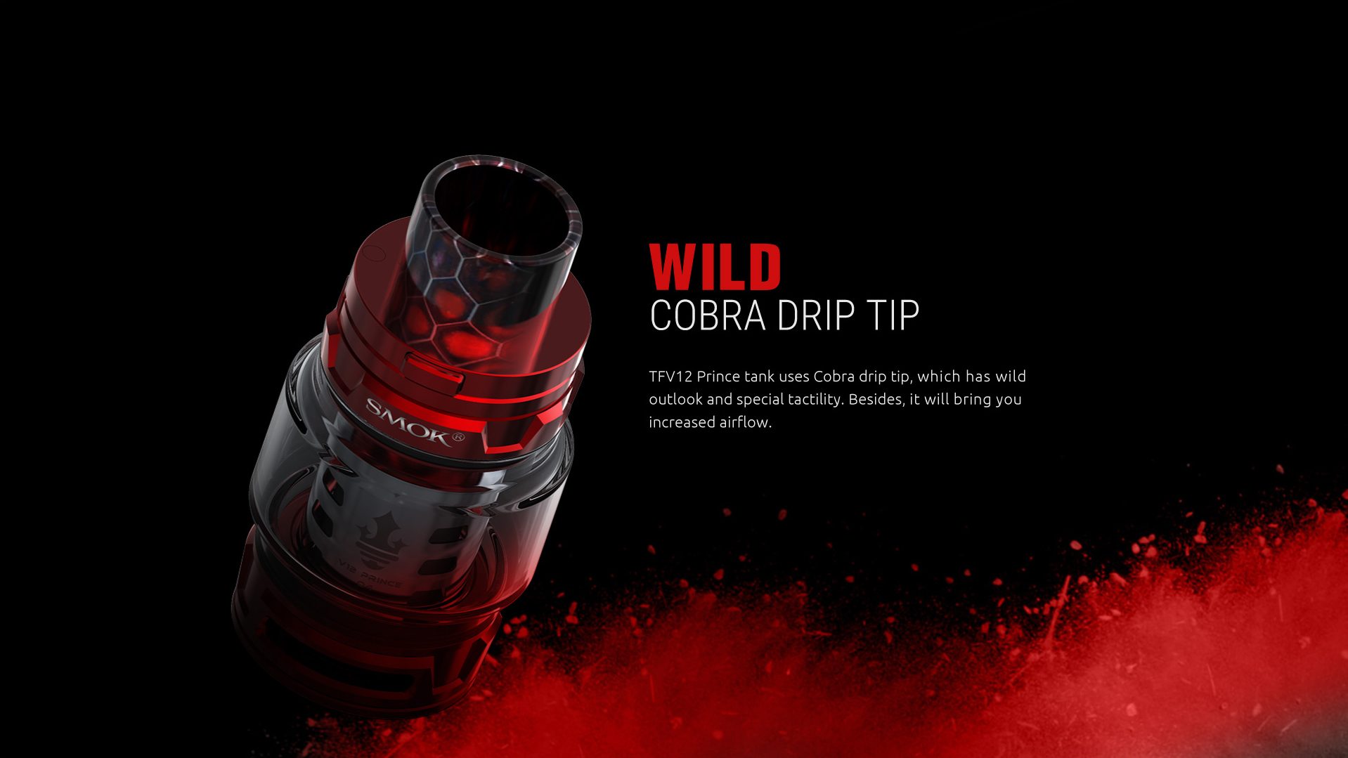 Smoktech TFV12 Prince clearomizér 8,0ml - čierny