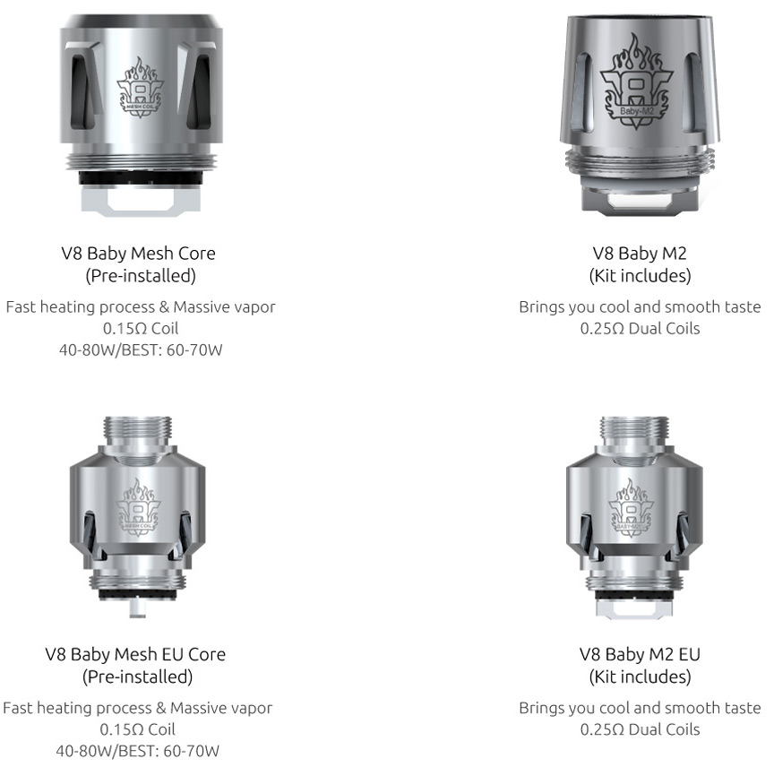 SmokTech žeraviaca hlava V8 BABY M2 0,15 ohm