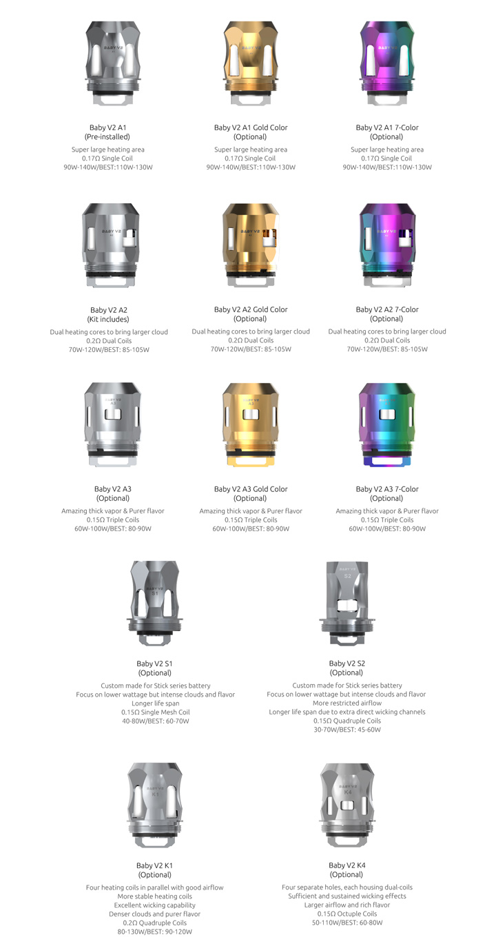 SmokTech hlava TFV8 BABY V2 S2 - 0,15 ohm