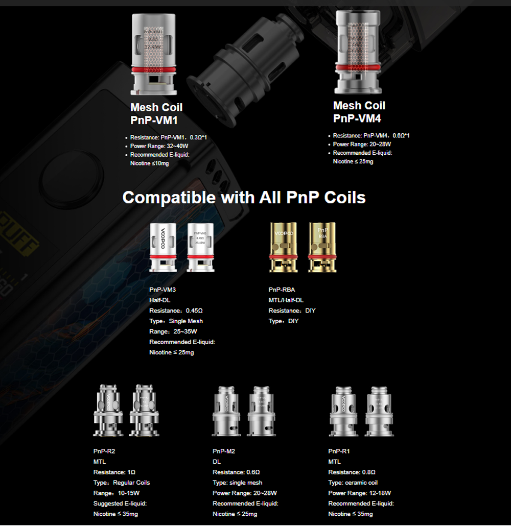 VOOPOO PnP Pod Tank Clearomizer 4,5ml Black