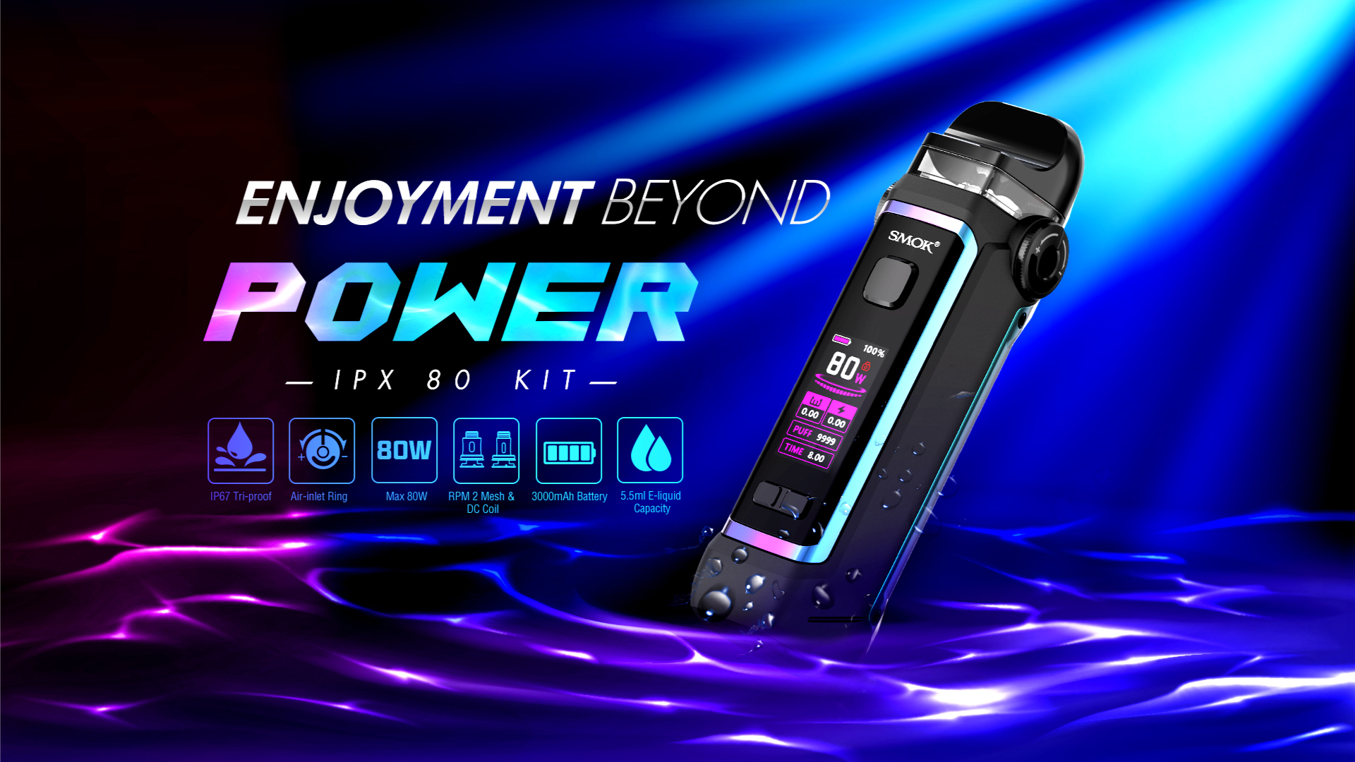 Smoktech Full Kit IPX 80 - Fluid 7color