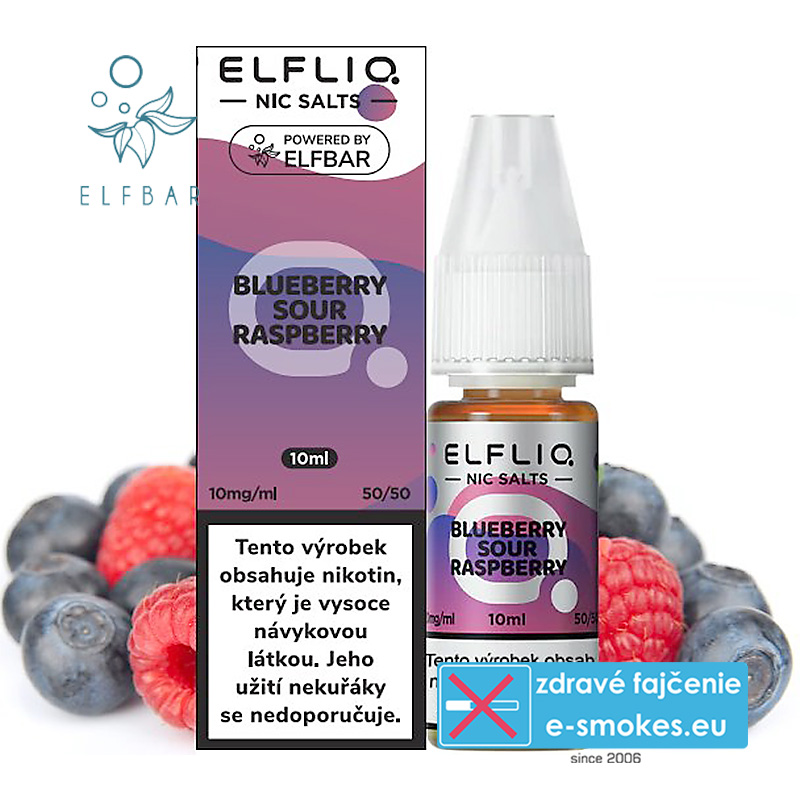 Liquid ELFLIQ Nic SALT Blueberry Sour Raspberry 10ml - 10mg