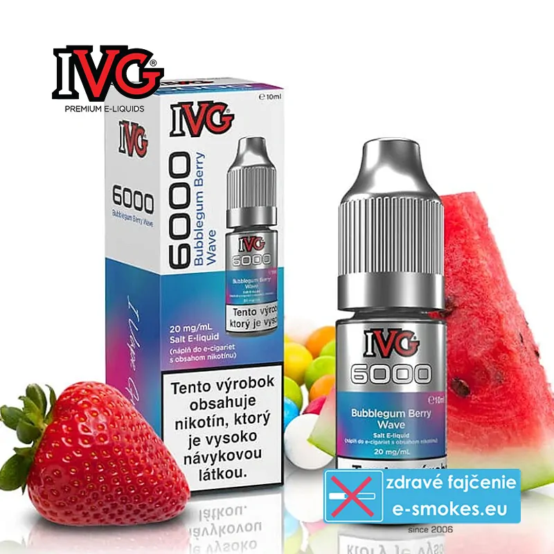 IVG 6000 Salt Bubblegum Berry Wave 10 ml 20 mg