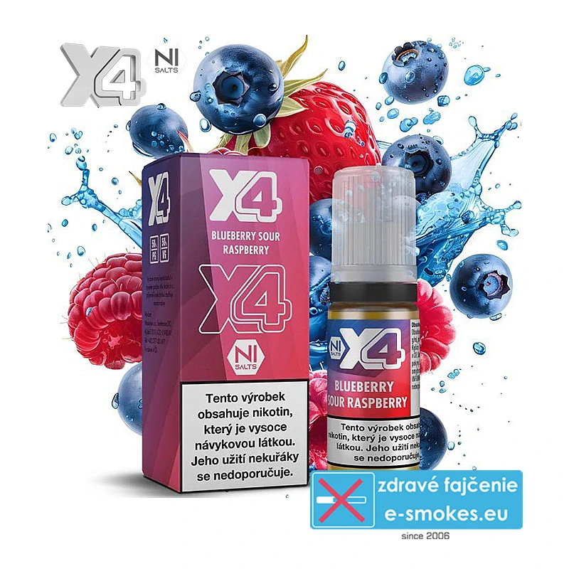 e-liquid X4 Bar Juice Blue Sour Raspberry 10ml 20mg