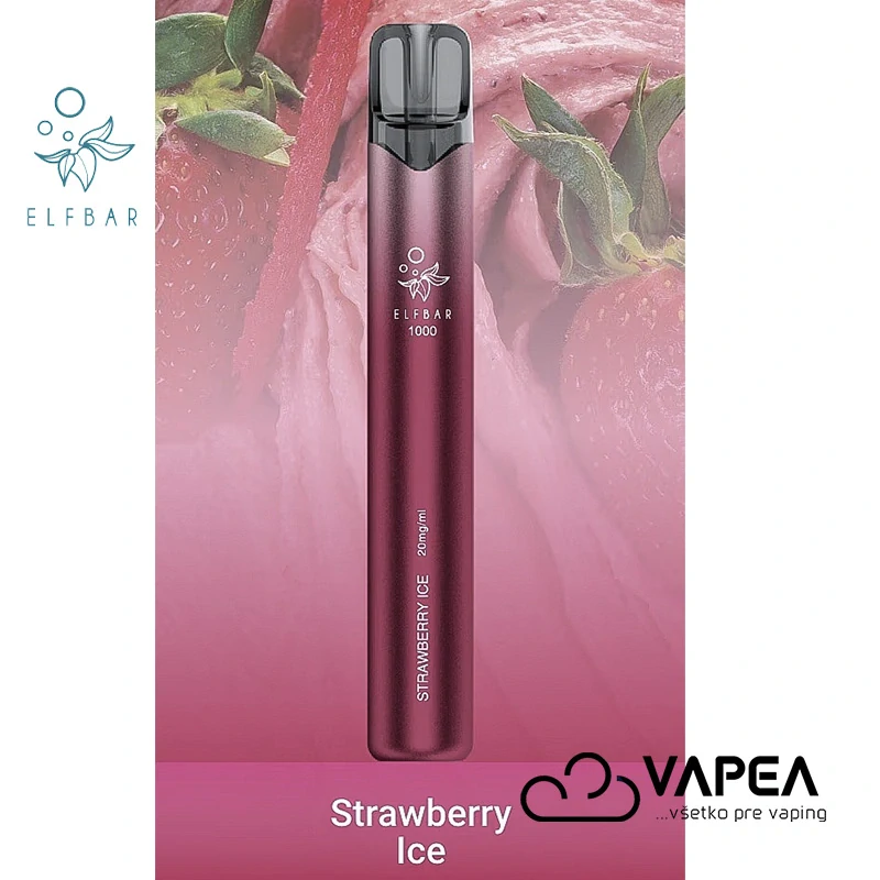 ElfBar 1000 Strawberry Ice 20 mg 1000 poťahov 1 ks