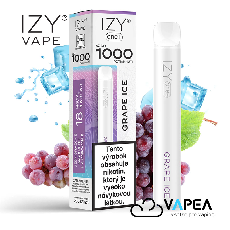elfbar elfa master akku IZY VAPE ONE+ Grape Ice 0 mg 1000 poťahov