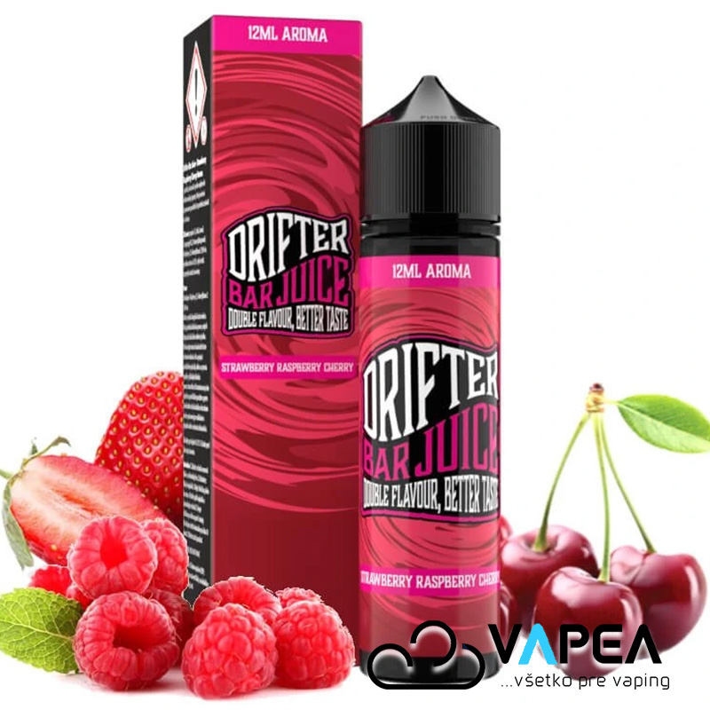Juice Sauz Drifter Shake & Vape Strawberry Raspberry Cherry 12ml