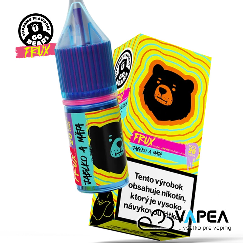 e-liquid Go Bears Frux Jablko a Mäta 10ml - 20mg
