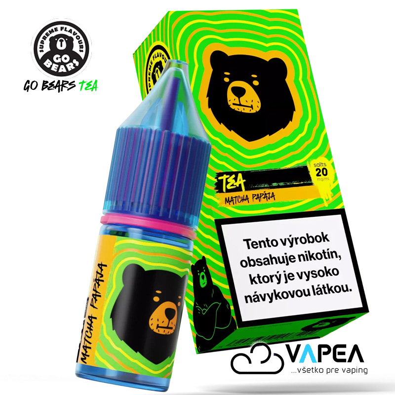 Go Bears TEA Matcha Papája 10ml-20mg