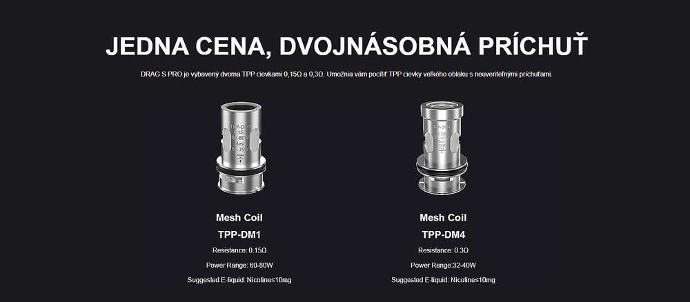 VOOPOO žeraviaca hlava TPP-DM4 - 0,3 ohm