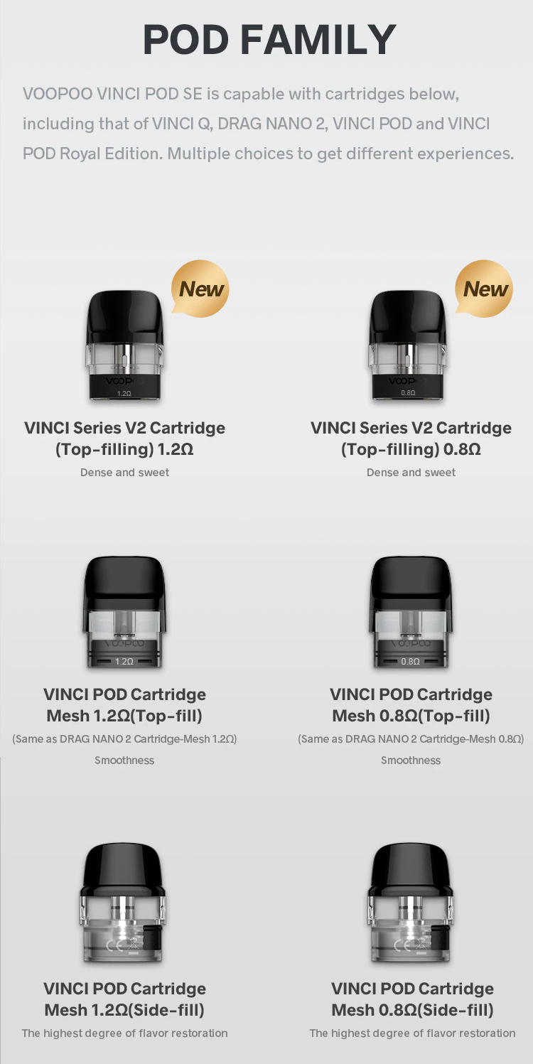 VOOPOO VINCI V2 POD cartridge 1,2ohm 2ml 