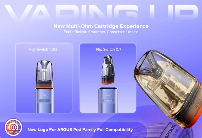 VOOPOO ARGUS Multi-Ohm cartridge 2ml 3pack