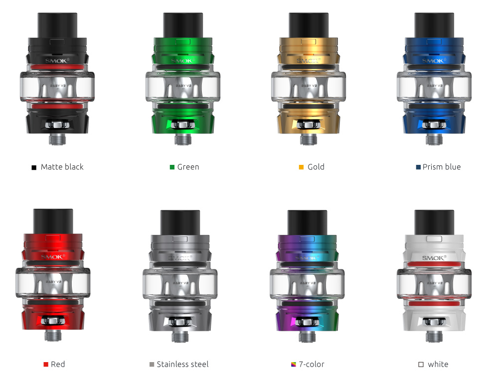 SmokTech TFV8 BABY V2 clearomizer 5ml - čierny