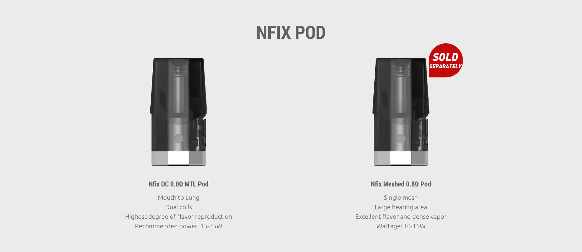 Smoktech Nfix DC MTL cartridge 3,0ml 0,8ohm