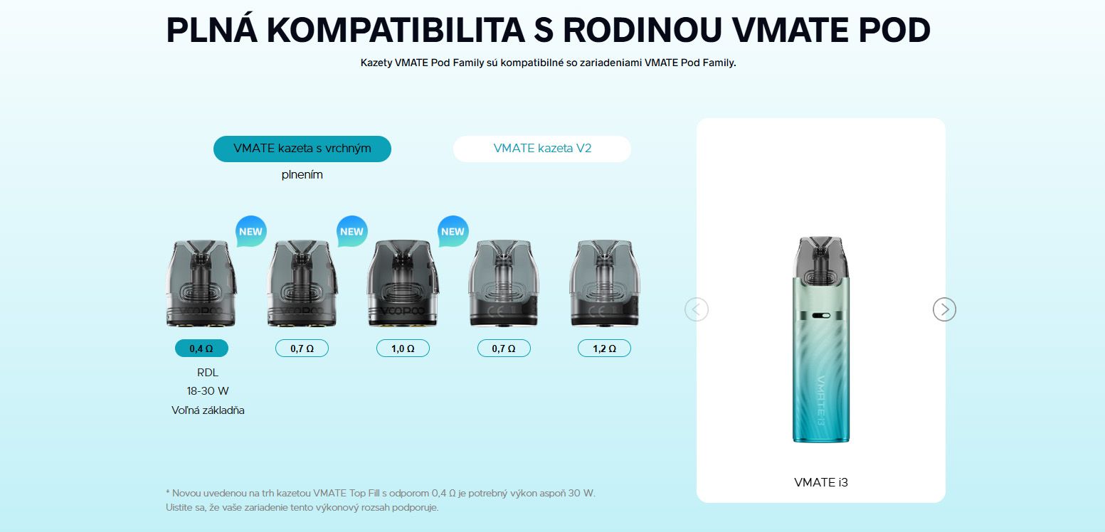 VOOPOO VMATE i3 Pod 1500mAh Black 1ks