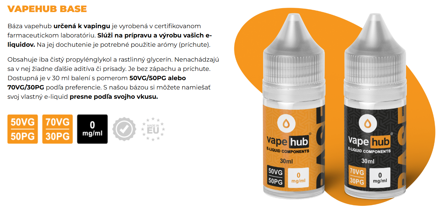 Vapehub báza 50/50 30ml (0mg)