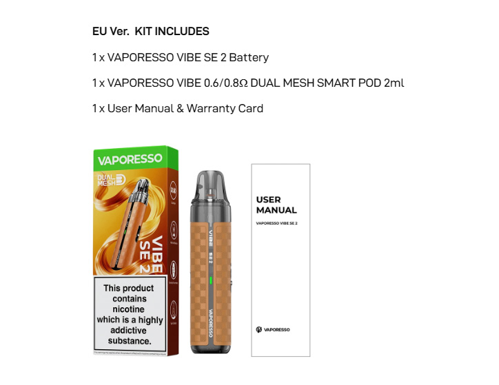 Vaporesso VIBE SE 2 Pod 1400mAh Leather Grey
