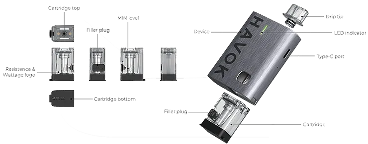 Uwell Havok R cartridge 0,6 ohm 3ml