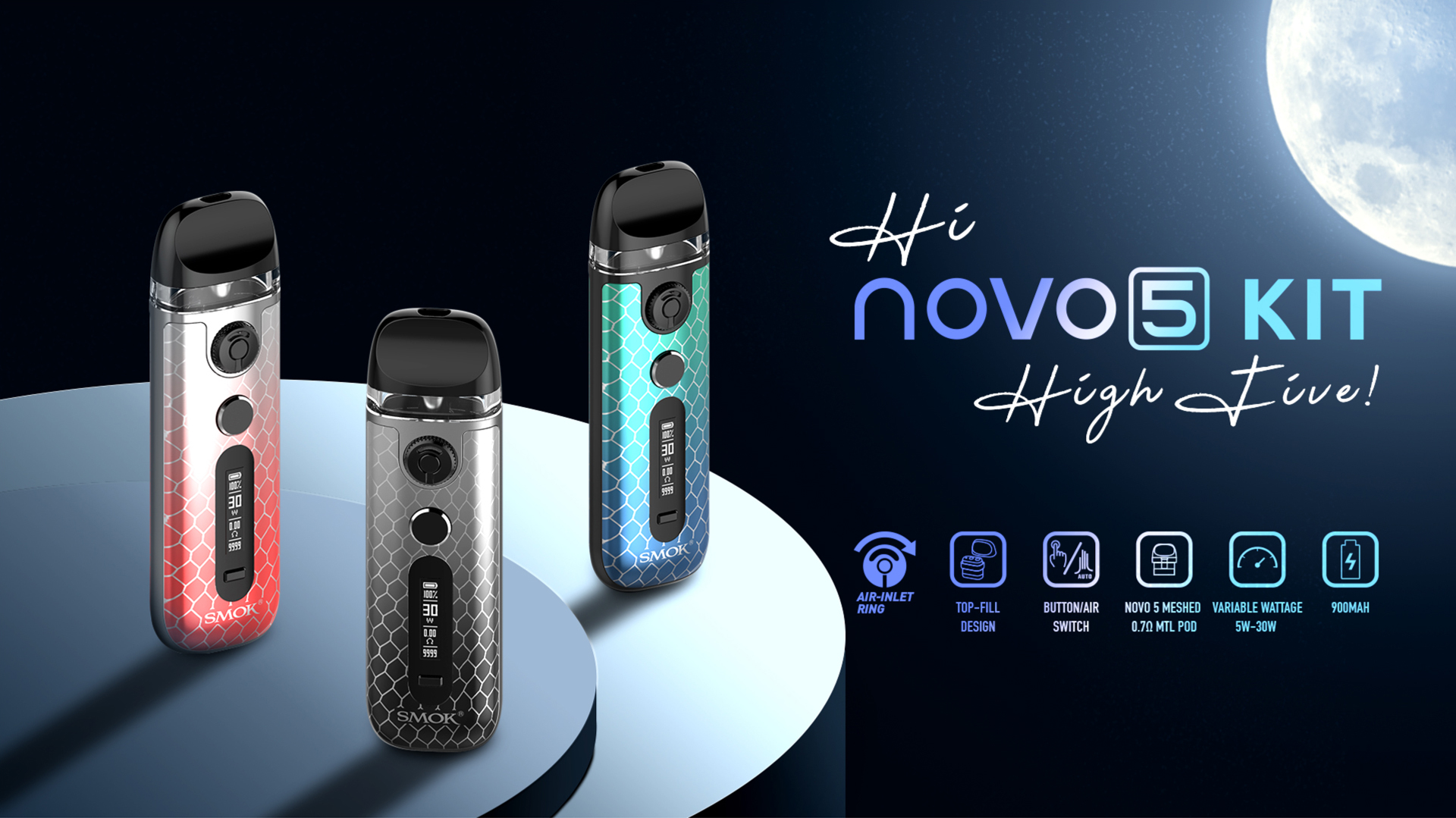 Smoktech Novo 5 MTL 0,7ohm 2ml 3pack