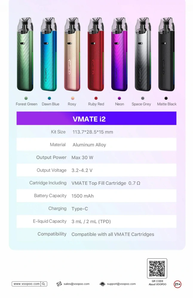 VOOPOO VMATE i2 Pod 1500mAh Ruby Red
