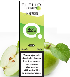 Liquid ELFLIQ Nic SALT Sour Apple 10ml - 20mg