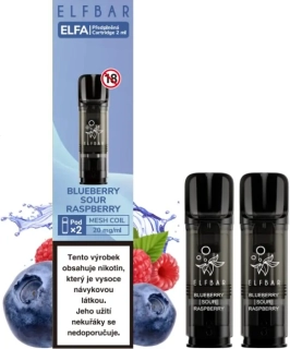 Elf Bar ELFA Pods cartridge 2Pack Blueberry Sour Raspberry 20mg 