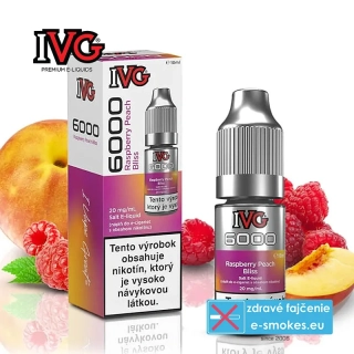 IVG 6000 Salt Raspberry Peach Bliss 10 ml 20 mg