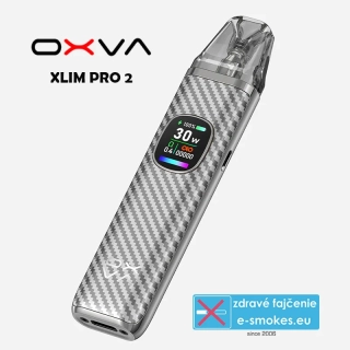 OXVA Xlim Pro 2 Pod Kit 1300 mAh Silver Carbon 1 ks