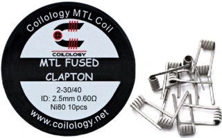 Coilology predmotané špirálky MTL Fused Clapton Ni80 0,6ohm - 10ks