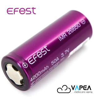 EFEST akumulátor typ 26650 - 4200 mAh/50A