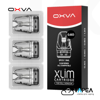 OXVA Xlim V3 Pod Top Fill cartridge 0,6ohm 3ml 3Pack