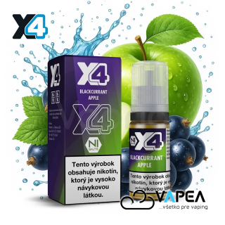 e-liquid X4 Bar Juice Blackcurrant Apple 10ml 20mg