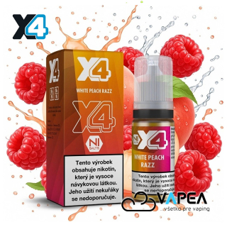 e-liquid X4 Bar Juice White Peach Razz 10ml 20mg
