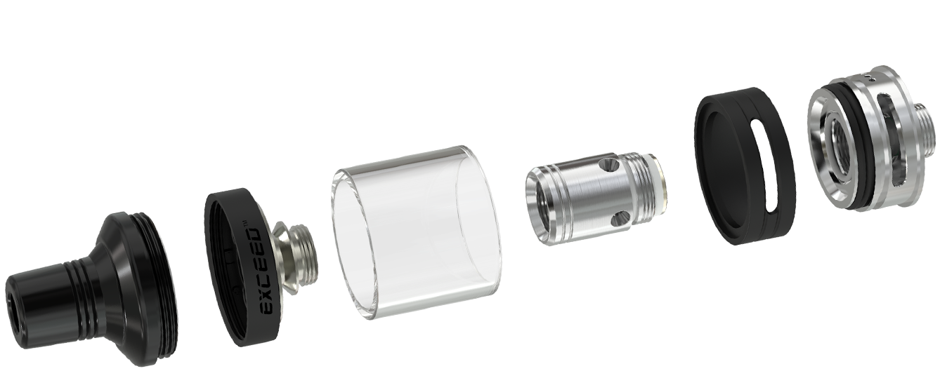 rozobratý clearomizer