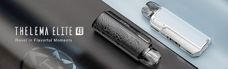 Elektronická cigareta Lost Vape Thelema Elite 40 obsahuje vstavanú 1400mAh batériu s rozsahom výkonu 5W - 40W, vďaka čomu je ideálna pre vaping